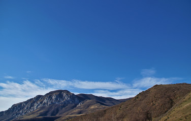 Fototapeta na wymiar Vista dal parco del monte Cucco