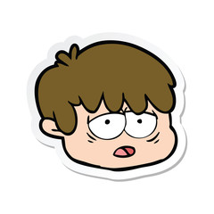 Fototapeta premium sticker of a cartoon male face