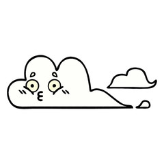 comic book style cartoon white cloud
