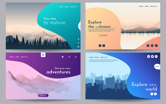 Vector landscapes in a minimalist style