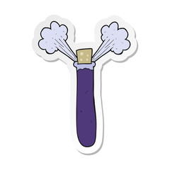 sticker of a cartoon chemicals