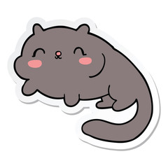 sticker of a cartoon cat