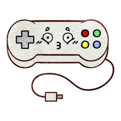 retro grunge texture cartoon game controller
