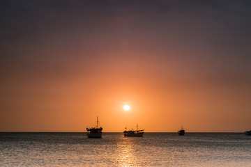 Obraz premium Beautiful and colorful sunset landscape at Macanao, Margarita Island - Venezuela