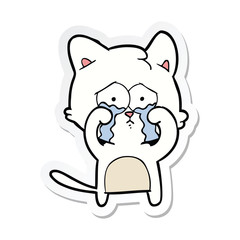 sticker of a cartoon cat