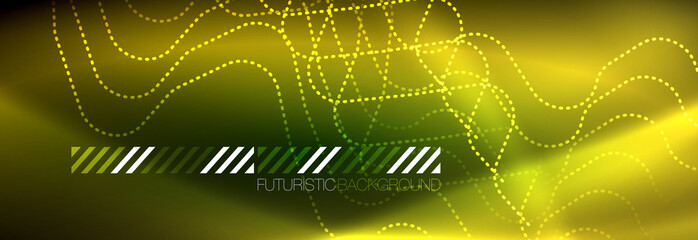 Shiny neon lights background, techno design, modern wallpaper for your project