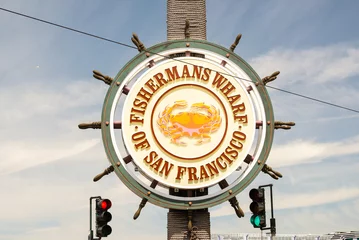 Foto op Aluminium Fisherman& 39 s Wharf-teken in San Francisco, Verenigde Staten van Amerika © blazekg