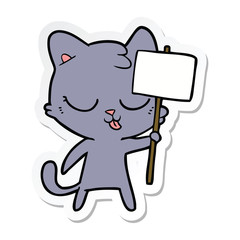 sticker of a cartoon cat