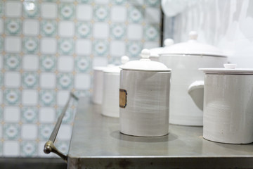 chinaware in the kitchen