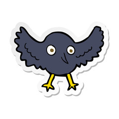 sticker of a cartoon crow