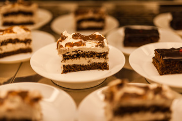 showcase cafe with food in Italy