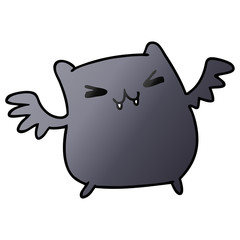 gradient cartoon of a kawaii cute bat