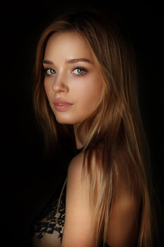 Beautiful young female model