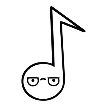 recommend clip art: line drawing cartoon musical note