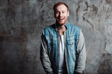 Male in blue denim jacket