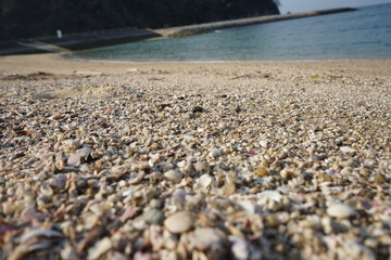 ビーチの荒い砂