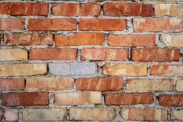 Brick walls, red clay brick, the texture and the background