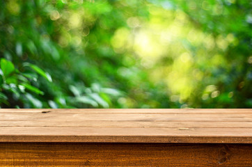 Empty wooden table background