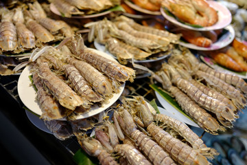 Seafood on market in Thailand