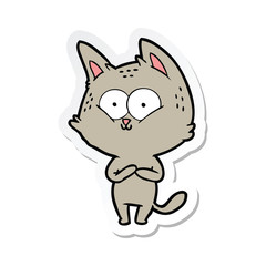 sticker of a cartoon cat