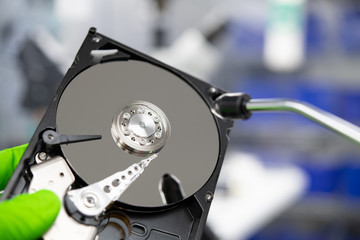 Hard drive cleaned with air 