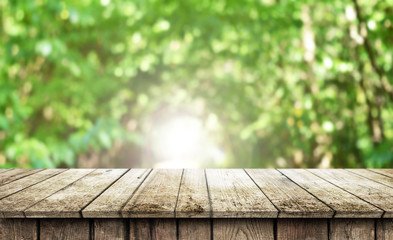 Empty wooden table background