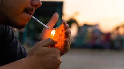 ignite a cigarette © Zubabybit
