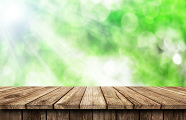 Empty wooden table background