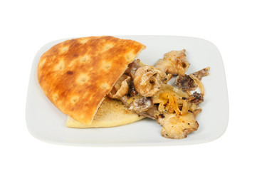 Focaccia and mushrooms