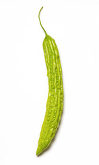 bitter gourd isolated on white background