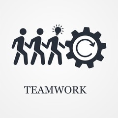 Teamwork vector icon sign symbol.