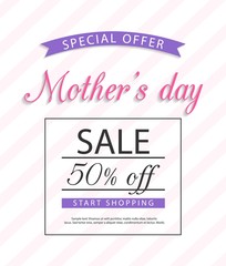 Mother's day sale (off, discount, vaucher, brochure)