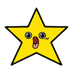 cute cartoon gold star