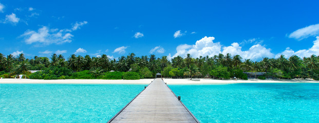  Maldives island with white sandy beach and sea