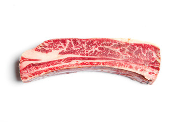 Snow beef isolated on white background