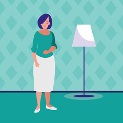 beautiful and young woman character