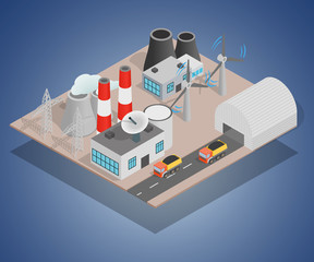 Power concept banner. Isometric banner of power vector concept for web, giftcard and postcard