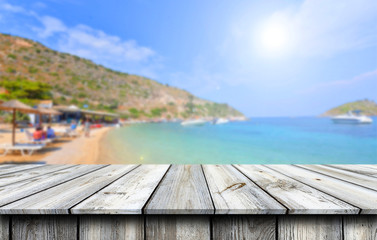 Obraz premium Empty wooden table background