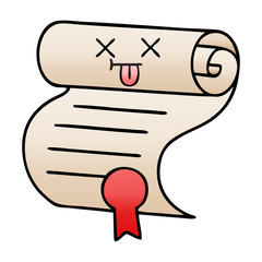 gradient shaded cartoon contract