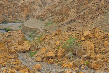 Fantastic mountain landscape. Ru'us al Jibal. Al Hajar Moutains. Musandam. Oman