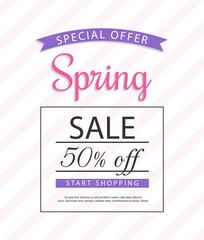 Spring sale (off, discount, vaucher, brochure)