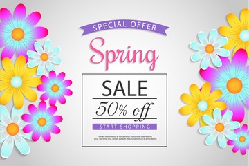 Spring sale (off, discount, vaucher, brochure)