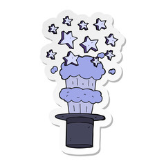 sticker of a cartoon magic top hat
