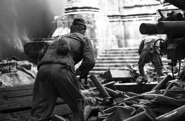 Exposition of the capture of Berlin by Soviet troops in the Museum of the great Patriotic war.