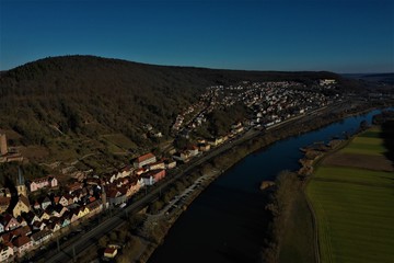 Fototapeta premium Gemünden aus der Luft