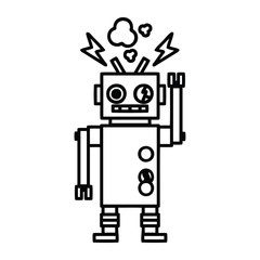 malfunctioning robot icon