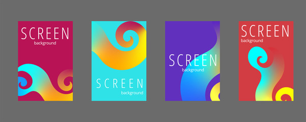 Colorful geometric background. Fluid shapes composition. Eps10 vector.