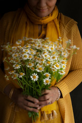 White flowers in Hand 