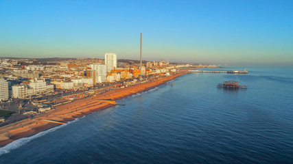 Fototapeta na wymiar The beautiful seafront walk at Brighton England