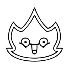line drawing cartoon fire